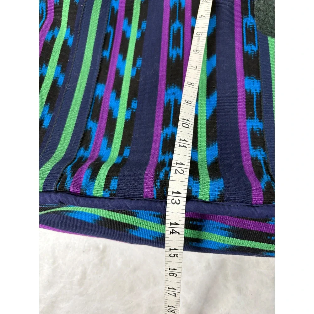 MayaWorks Guatemala Woven Cotton Laptop‎ Bag Briefcase Ikat Blue Purple Green